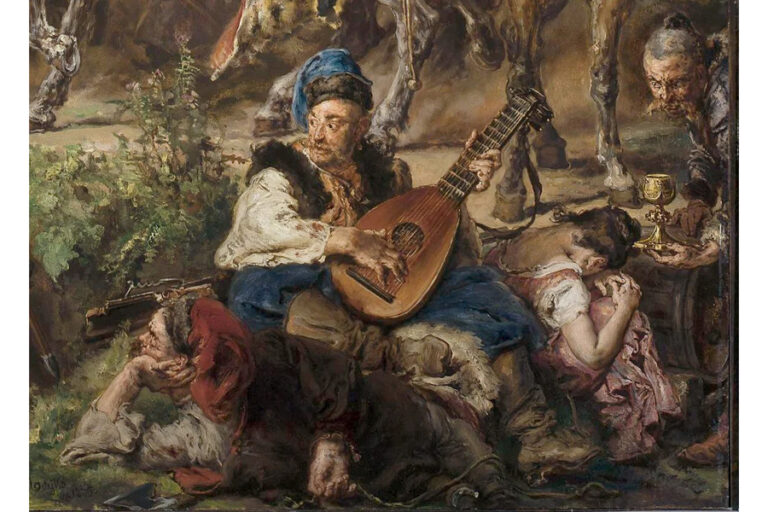 Ян Матейко «Богдан Хмельницький з Тугай-беєм під Львовом», 1885 рік. Джерело зображення: Вікіпедія.