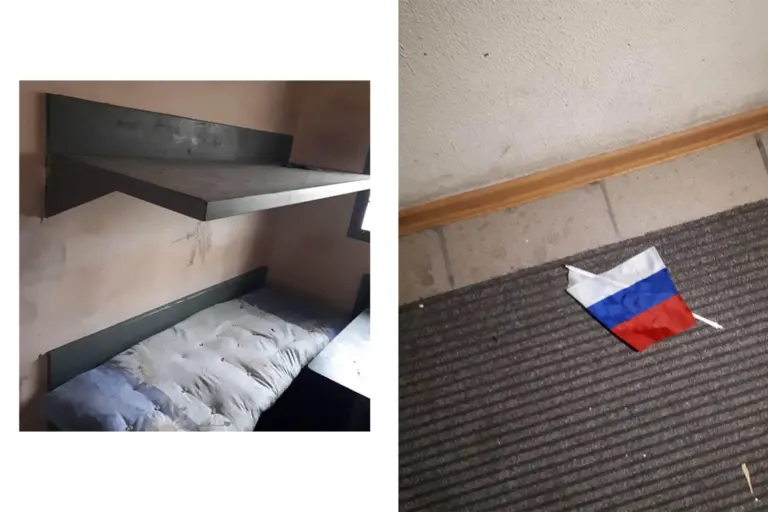«Нари» в колишній катівні в Херсоні. Фото надав Роман Баклажов.