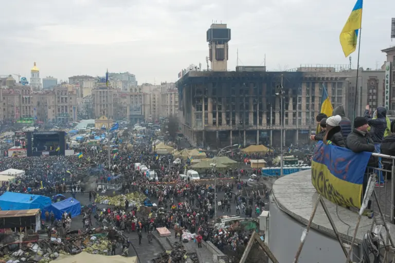 Вид на Майдан Незалежності. 24 лютого 2014 року. Фото_ Станіслав Непочатов