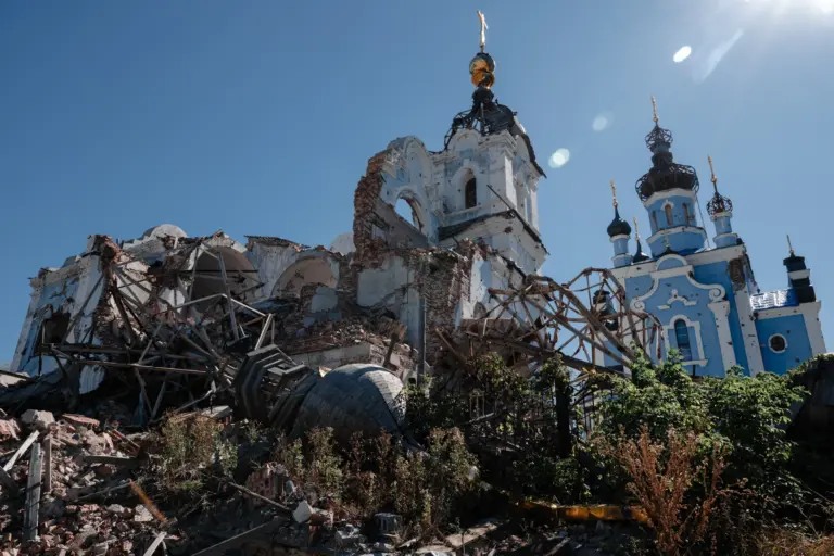 Поруйнована окупантами Свято-Успенська Святогірська лавра. Святогірськ, Донеччина. Вересень 2025 року. Фото: В’ячеслав Ратинський.