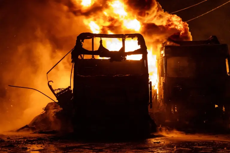 The consequences of Russian shelling of energy infrastructure facilities, 24 January 2026. Photo source: State Emergency Service of Kyiv.